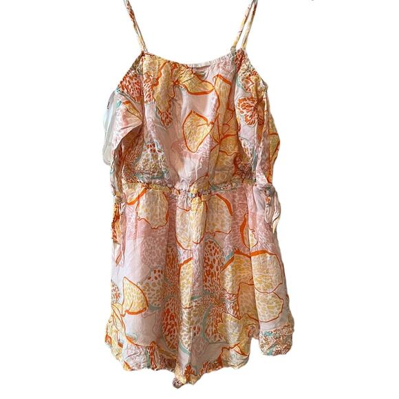 MINKPINK Revolve Summer Shorts Romper Playsuit Pink Yellow S - Picture 2 of 9